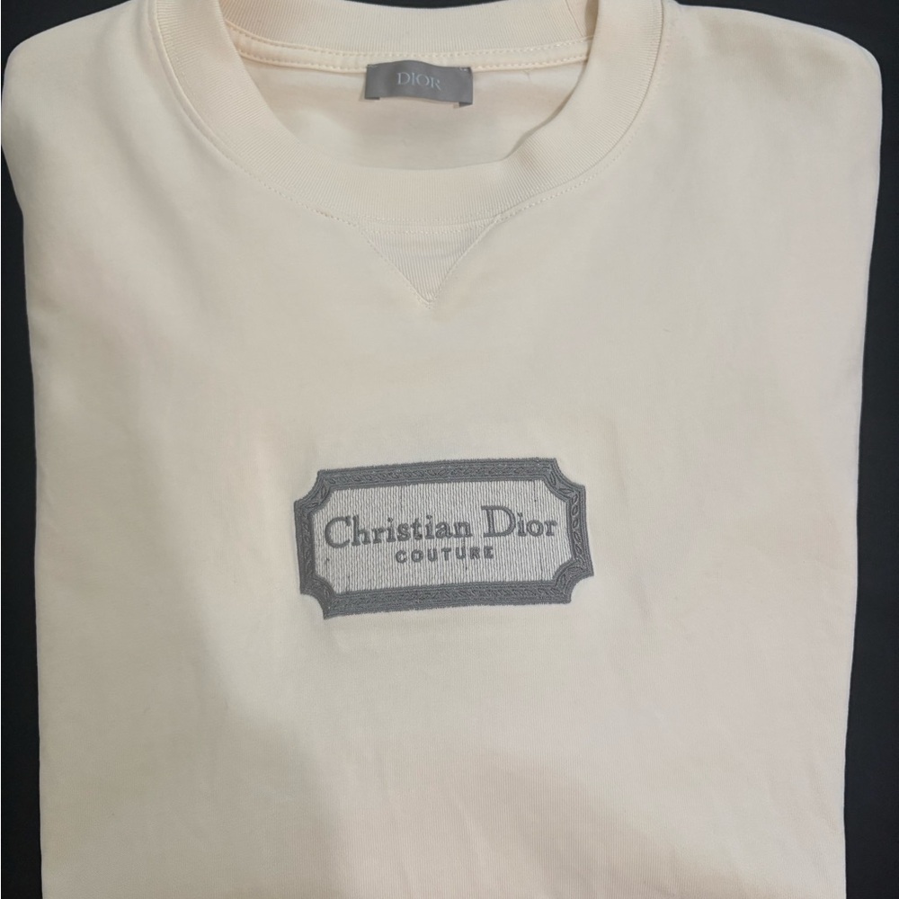 Dior Cream Logo Sweatshirt